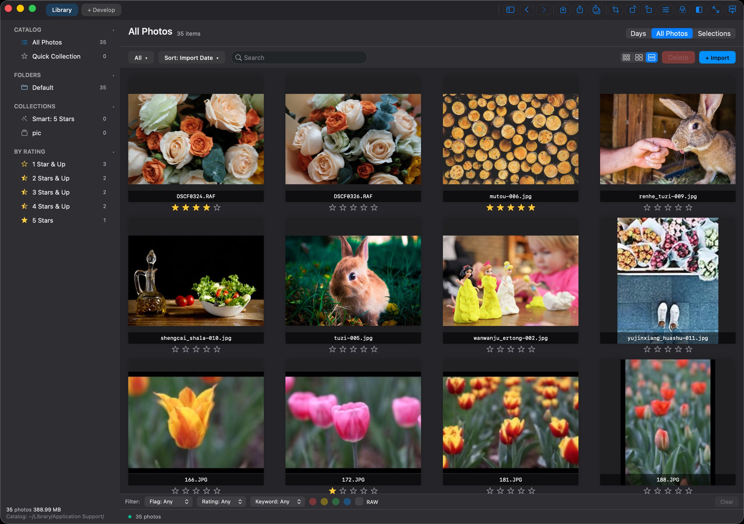 ProLightX Library view